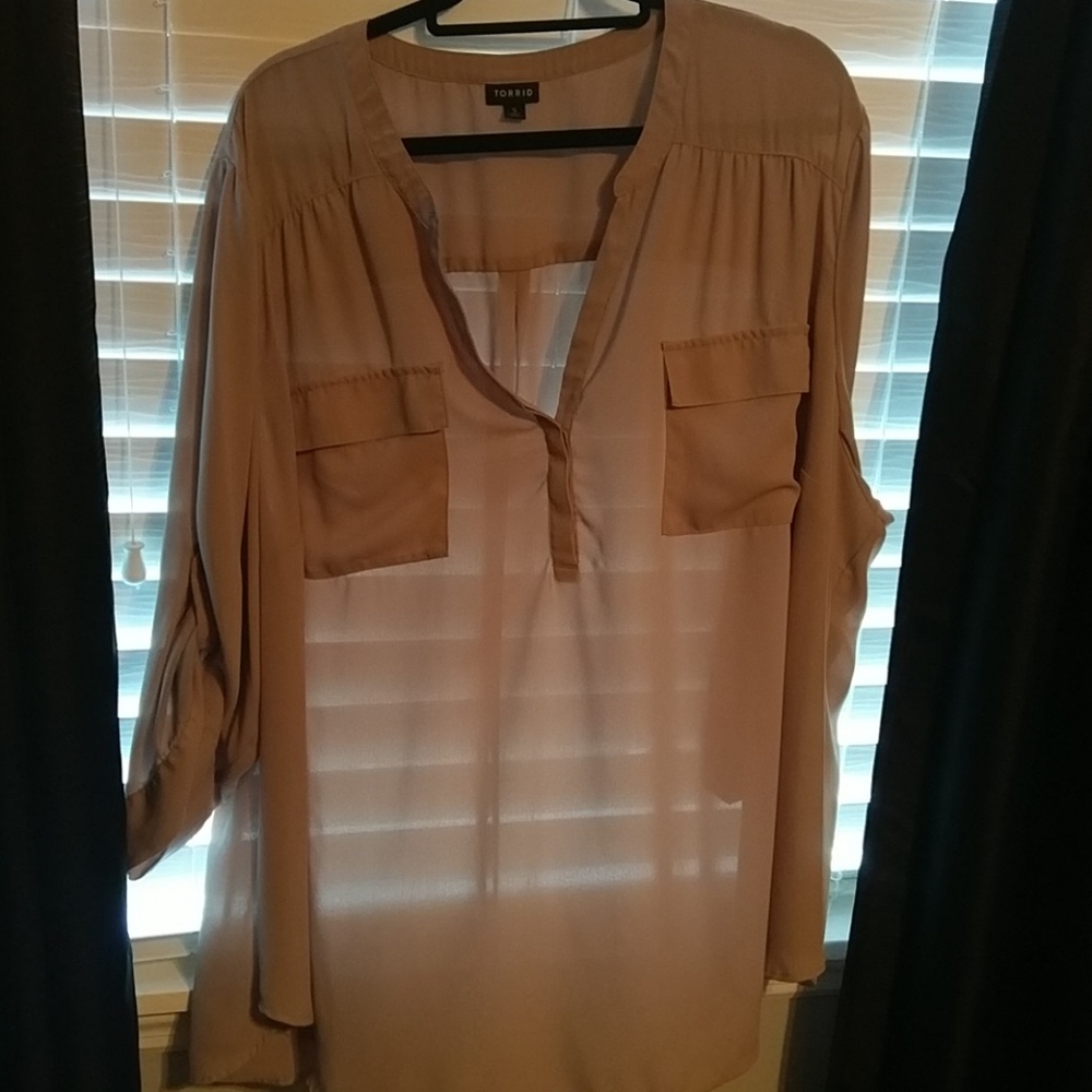 Camel color Georgette blouse